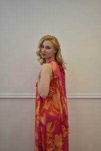 57067 FUCHSIA Φόρεμα φλοράλ