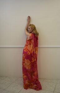 57067 FUCHSIA Φόρεμα φλοράλ