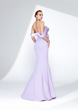 Arnita Mani 30268 – Λιλά Mermaid Φόρεμα με Γλυπτικό Μπούστο